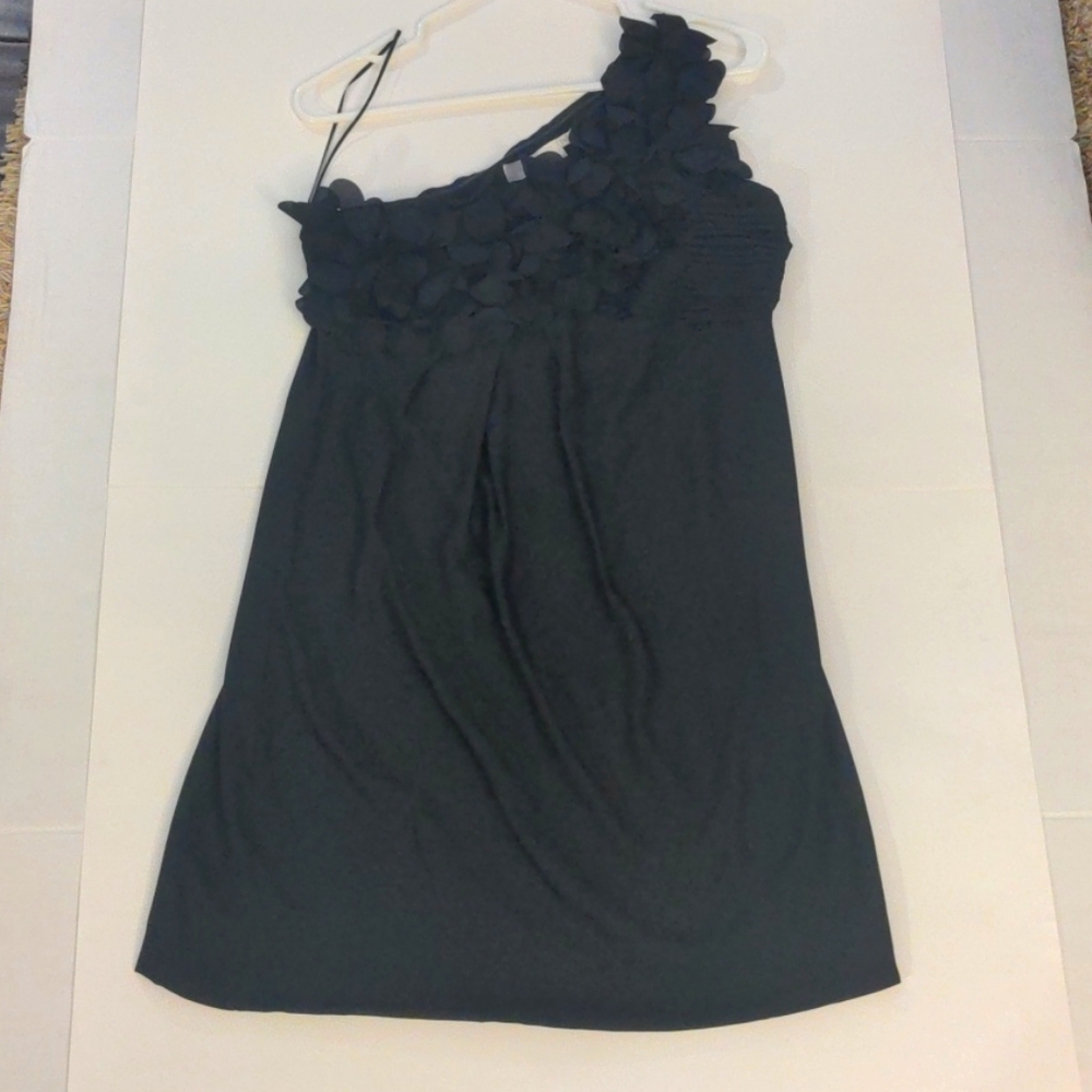 EUC Lush One Shoulder Dress with Petal Ruching L